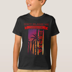 Camiseta No Me Culpen Yo Voté Por Trump Palm Tree American