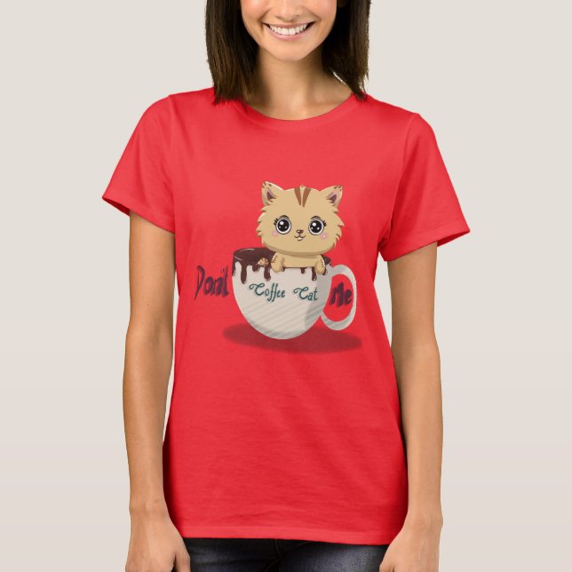 Camiseta No me des café al gato (Anverso)