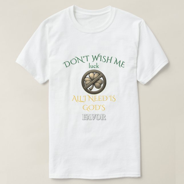 Camiseta No me des suerte (Diseño del anverso)