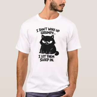 Camiseta No Me Desperté Gruñón, Les Dejé Dormir | Divertido