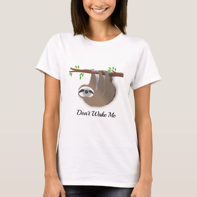 Camiseta No me despierte Brown durmiendo en la rama del árb (Anverso)