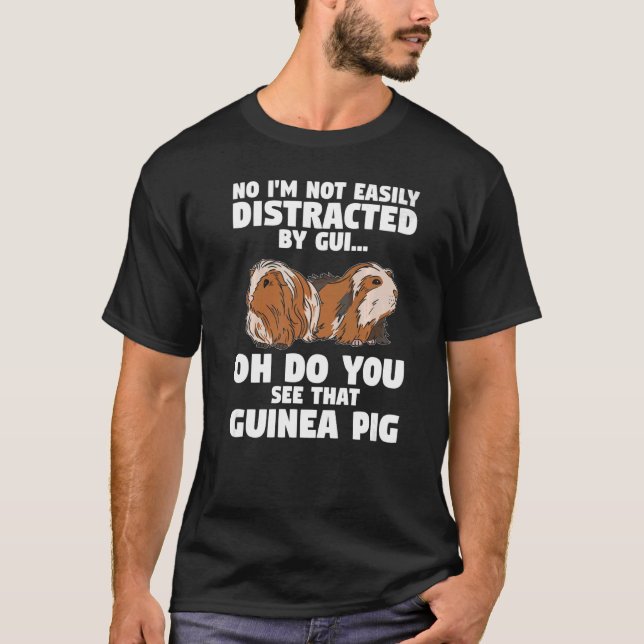 Camiseta No Me Distrae Fácilmente Oh A Guinea Pig Furry (Anverso)