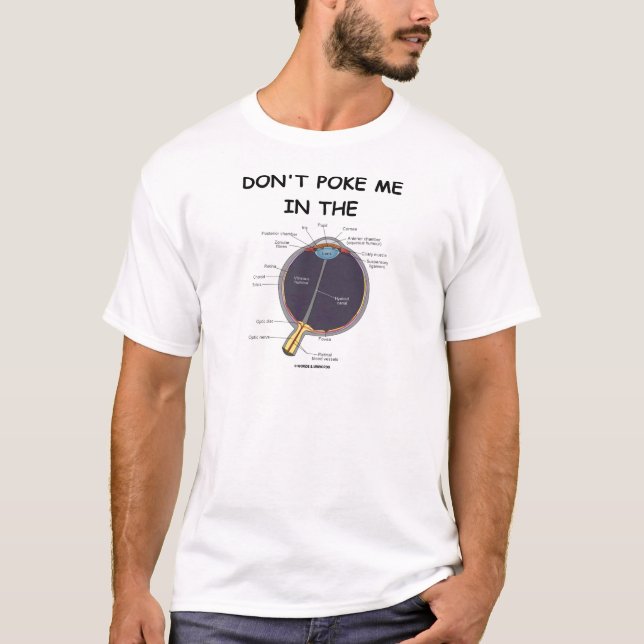 Camiseta No me empuje en el ojo (la actitud de la anatomía (Anverso)