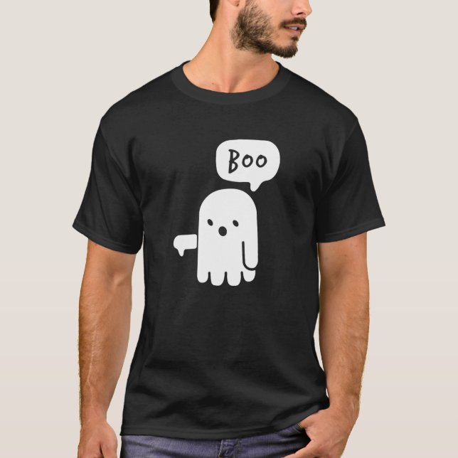 Camiseta No me gusta Ghost Boo Halloween Gracioso Costeo Ha (Anverso)