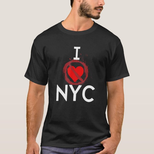 Camiseta No me gusta la ciudad de Nueva York 1 (Anverso)