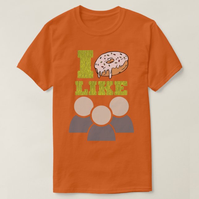 Camiseta No Me Gusta La Gente Divertida Bolla De Comida (Diseño del anverso)