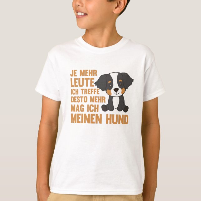 Camiseta No me gusta la gente, solo mi perro (Anverso)