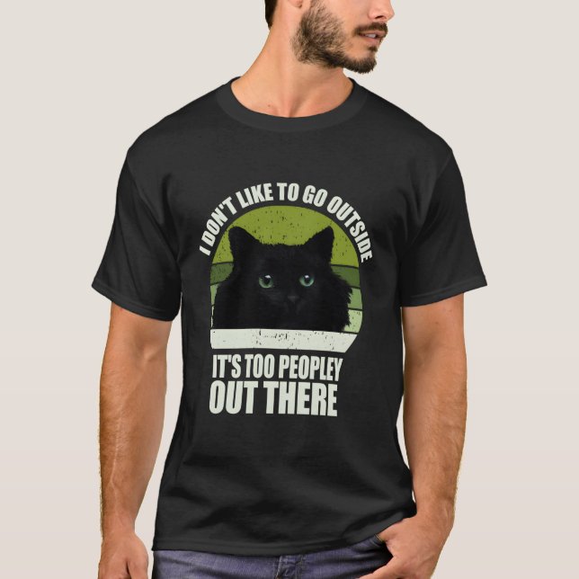 Camiseta No Me Gusta Salir Fuera Es Demasiado Gente Fuera D (Anverso)