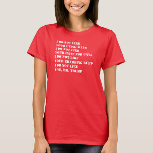 Camiseta No me gusta usted Sr. Trump