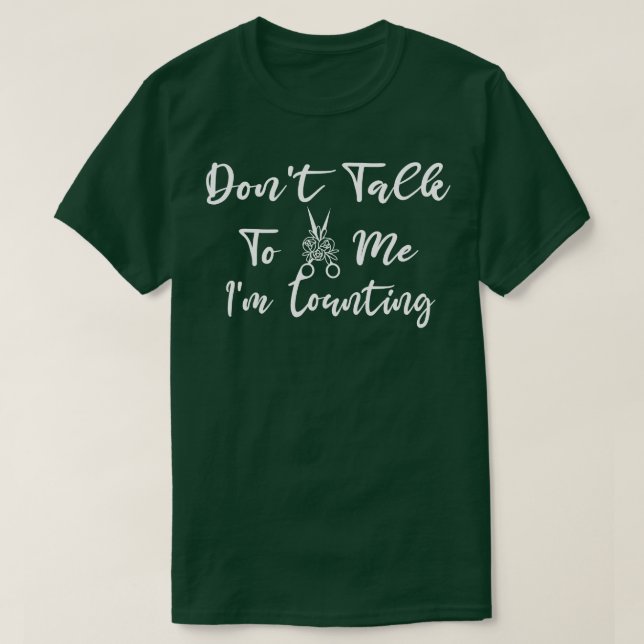 Camiseta No Me Hable, Estoy Contando A Las Tijeras Rosa (Diseño del anverso)