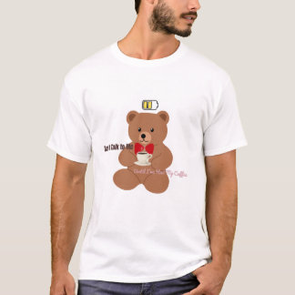Camiseta No me hables – Diseño de Oso de Café