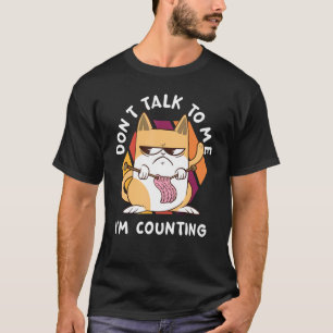 Camiseta No me hables estoy contando Gato Crochet Tejido