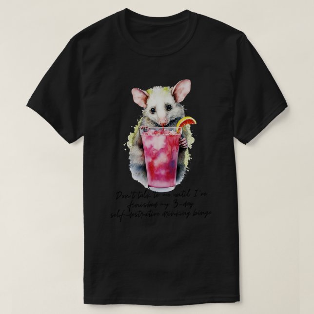 Camiseta No me hables hasta que termine mi sdestru de 3 día (Diseño del anverso)