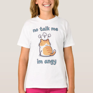 Camiseta No me hables, soy un meme de gato angustiado   Cut