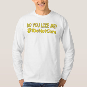 Camiseta "No Me Importa" Diseño De Expresión Cuta. ¡Hazte c