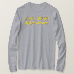 Camiseta "No Me Importa" Diseño De Expresión Cuta. ¡Hazte c