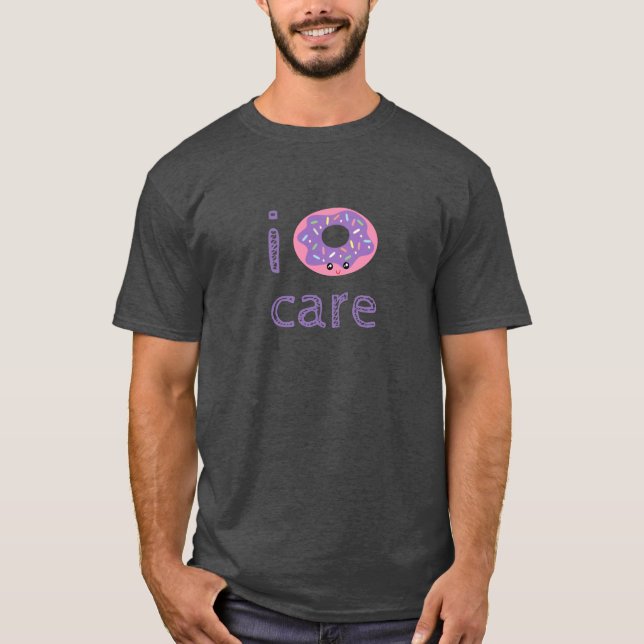 Camiseta No me importa el lindo humor kawaii doughnut pun (Anverso)