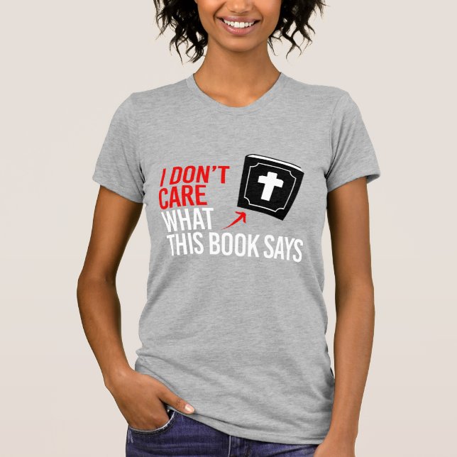 Camiseta No me importa lo que diga este libro (Anverso)