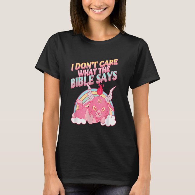 Camiseta No me importa lo que diga la Biblia (Anverso)