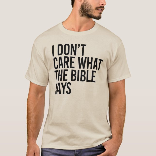 Camiseta No me importa lo que diga la biblia (Anverso)