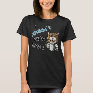 Camiseta No Me Importa Menos  Declaración de Gato Sombrío  