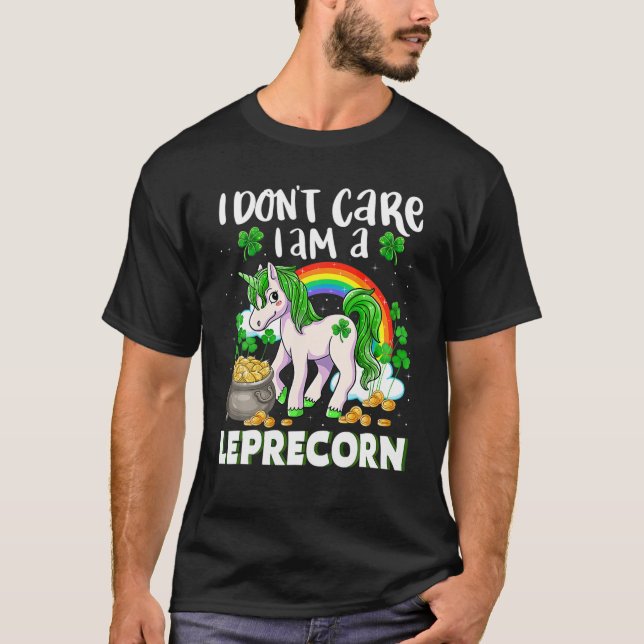 Camiseta No me importa ser leprecorn, Día de Patrick (Anverso)