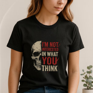 Camiseta No me importa Tee; Declaración divertida y audaz d