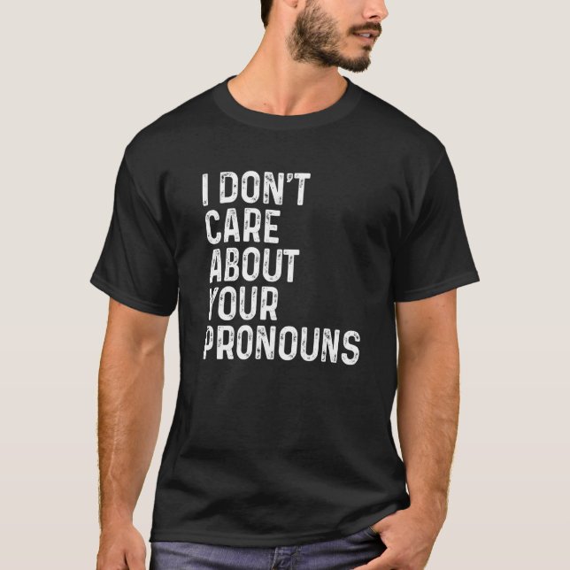 Camiseta No me importa tu Pronouns Anti Pronoun Vin (Anverso)