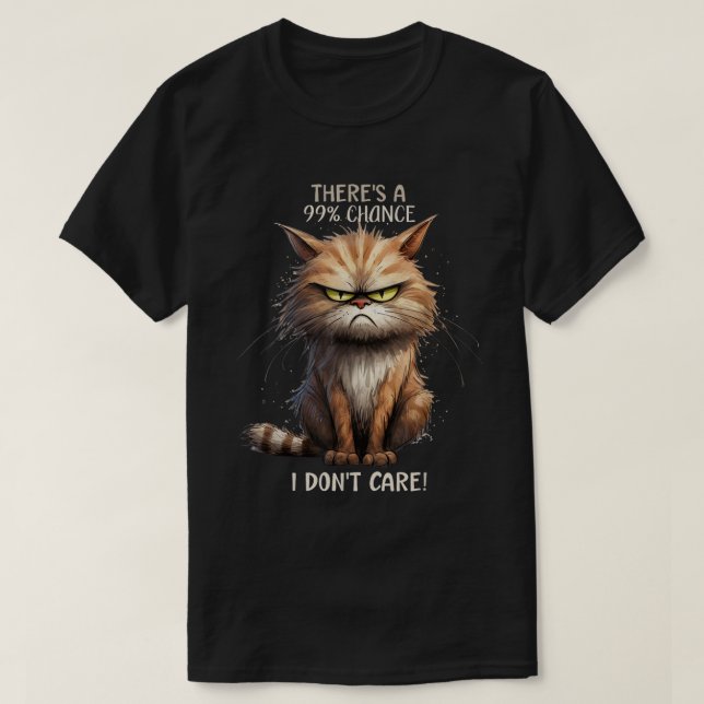 Camiseta No me importa un gato sarcástico que diga gatos gr (Diseño del anverso)