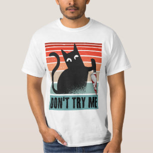 Camiseta No me intentes, Moody Cat con invitación a cuchill
