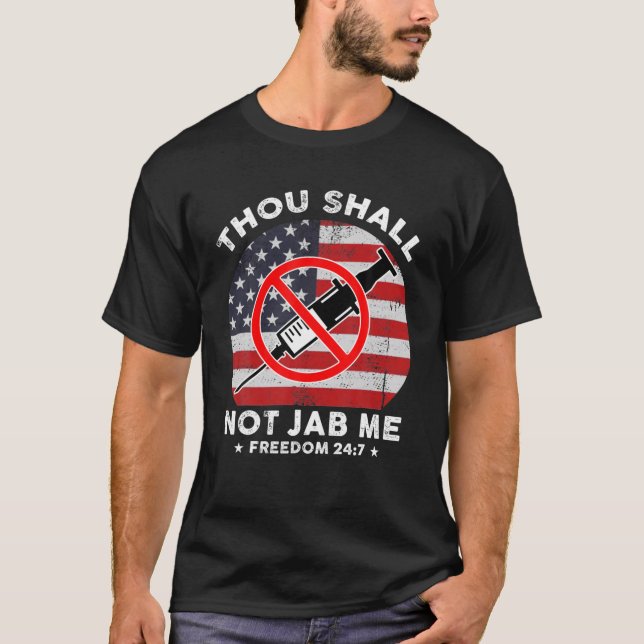 Camiseta No Me Jab Anti-Vax Sin Libertad De Vacuna (Anverso)