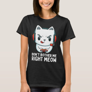 Camiseta No me molestes ahora Videojugador y gato