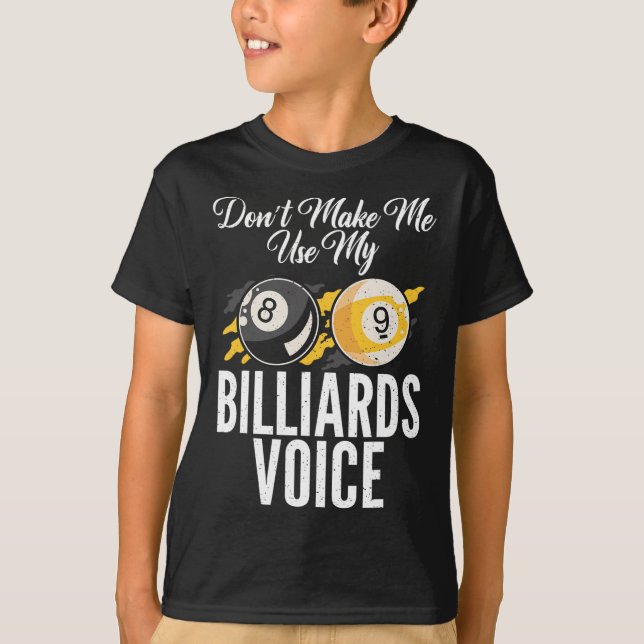 Camiseta No me obliguen a usar mis Billiards Voice Pool (Anverso)