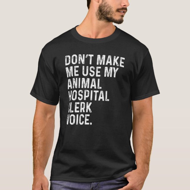 Camiseta No me obligues a usar mi voz de empleado de hospit (Anverso)