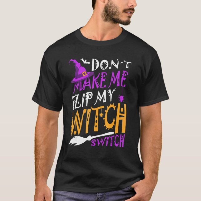 Camiseta No me obligues a voltear mi percha Halloween_1 (Anverso)
