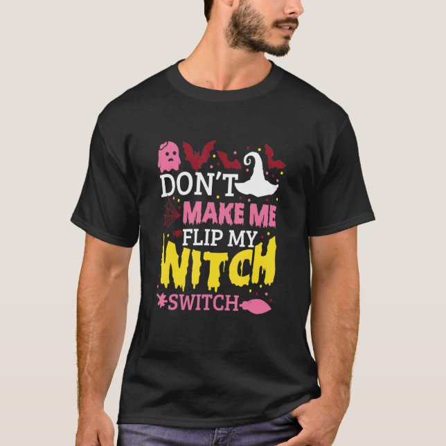 Camiseta No me obligues a voltear mi percha Halloween_8 (Anverso)