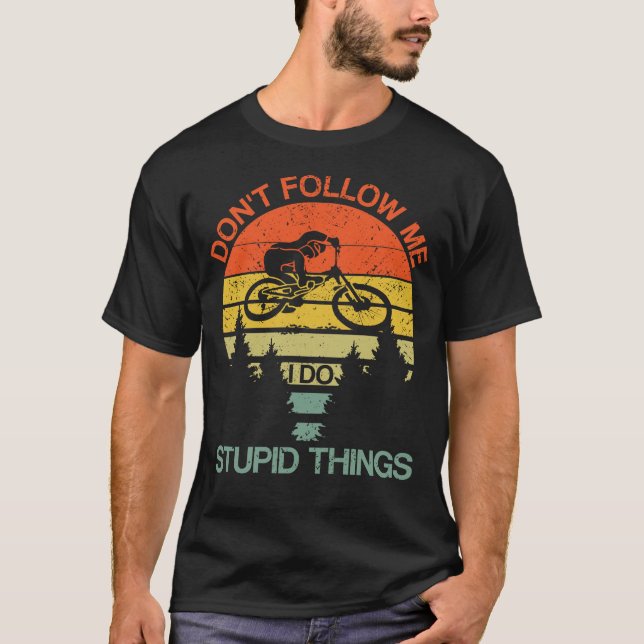Camiseta No me sigan hago cosas estúpidas ciclismo retro (Anverso)