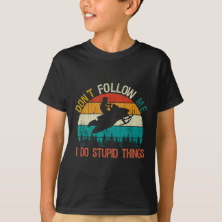 Camiseta No Me Sigas Hago Cosa De Macho Motonieve Motor S