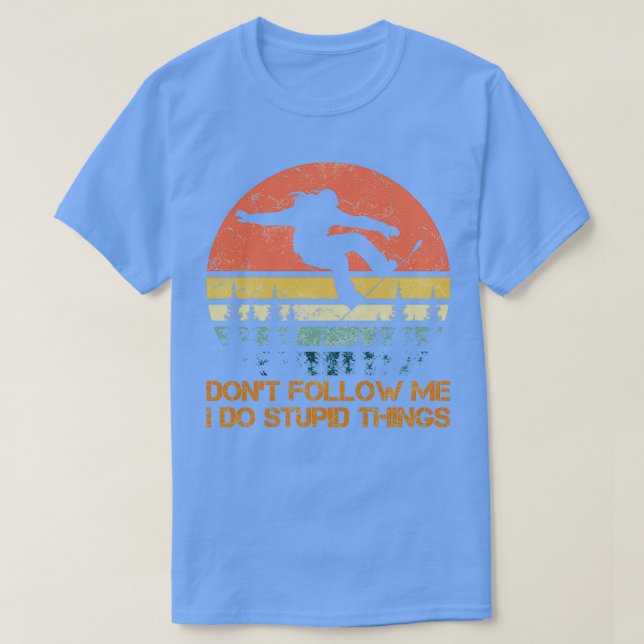 Camiseta No me sigas hago estupideces Snowboard (Diseño del anverso)