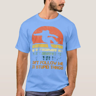 Camiseta No me sigas hago estupideces Snowboard