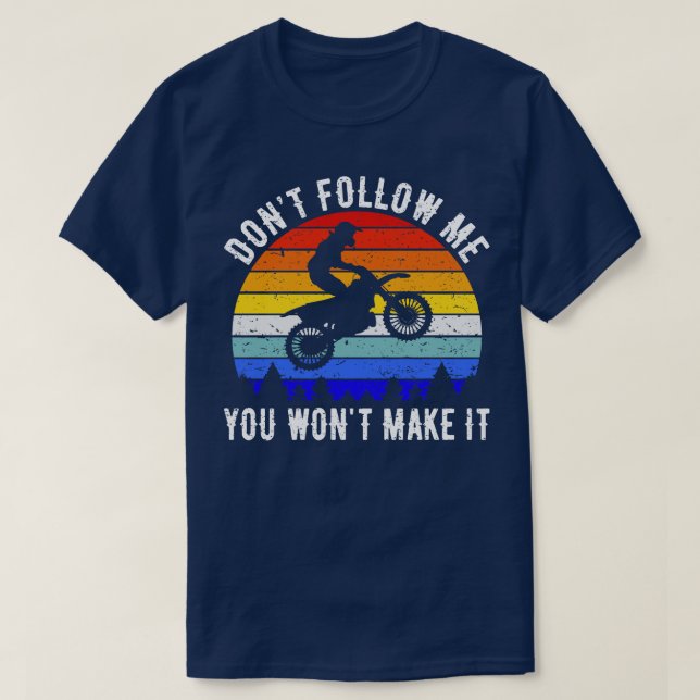 Camiseta No me sigas, lo harás en moto (Diseño del anverso)