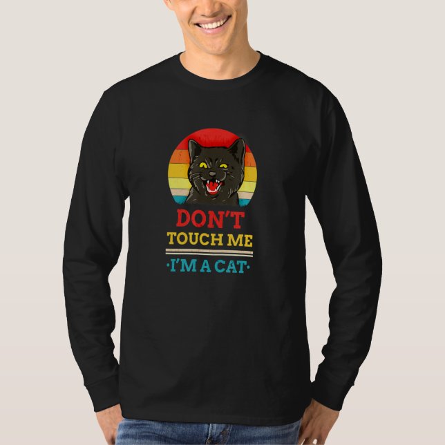 Camiseta No Me Toquen, Soy Un Mascota De Gato Retro (Anverso)