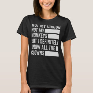 Camiseta No Mi Circo No Mis Monos Pero Conozco Todo El Cl