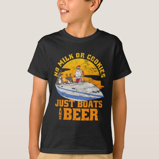 Camiseta No Milk Or Cookies Just Boats And Beer Christmas I (Anverso)