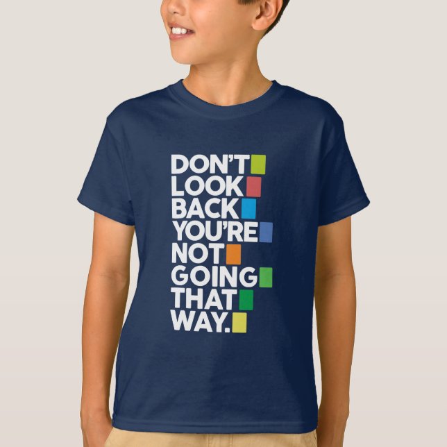 Camiseta No mires atrás (Anverso)