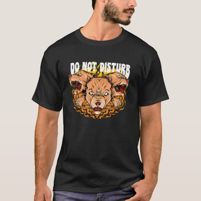 Camiseta No molestar a Cerberus Pitbull 3 Headed Dog Pit Bu (Anverso)