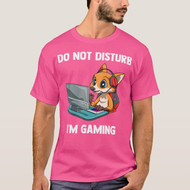 Camiseta No molestar a los graciosos videojuegos Fox Gamer (Anverso)