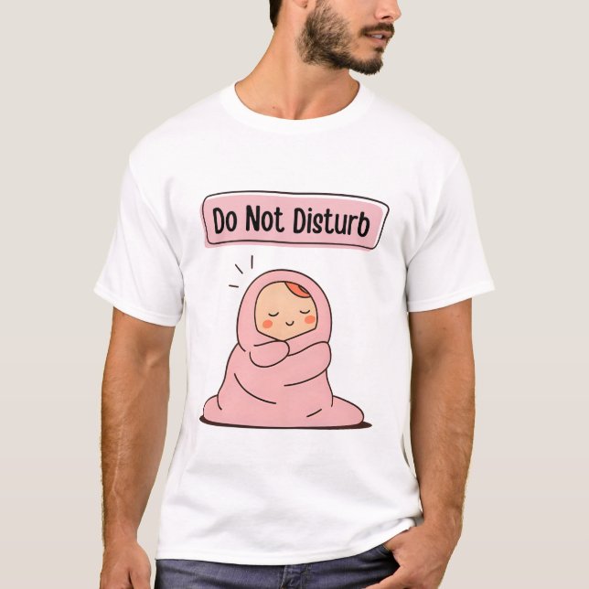 Camiseta No molestar - Doodle de humor cómico (Anverso)