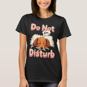 Camiseta No Molestar Perrito Divertido Pijama De Dachshund
