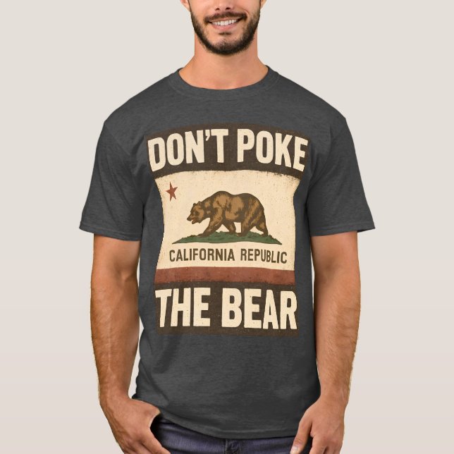 Camiseta No moleste el diseño de la república de Bear Calif (Anverso)